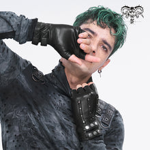 Load image into Gallery viewer, GE027 Punk stretchy leather gloves