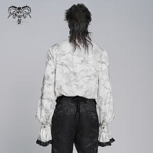 Load image into Gallery viewer, SHT15602 Grey Two-Tone Textured Woven Gothic Shirts with Bow Tie