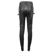 Load image into Gallery viewer, PT205 Side straps Thigh mesh women's leather trousers