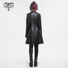 Load image into Gallery viewer, CT21301 Irregular rubberized faux leather contrasting stripe jacket
