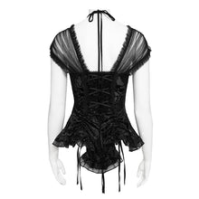 Load image into Gallery viewer, ETT046 Gothic Rose Velvet V-Neck T-Shirt