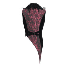 Load image into Gallery viewer, WT099 Gothic fur collar rose jacquard vest
