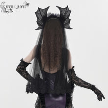Load image into Gallery viewer, EAS039 Bat-Wing Headband with Long Veil