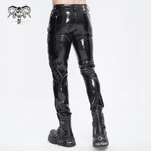 Load image into Gallery viewer, PT230 Punk patent leather double row eyelet men's trousers