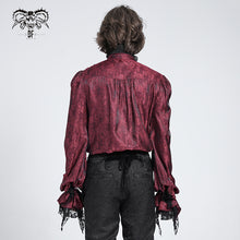 Load image into Gallery viewer, SHT140 paisley Jacquard Shirt with Detachable mesh Bow Tie