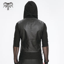 Load image into Gallery viewer, WT080 Faux cracked leather punk vest