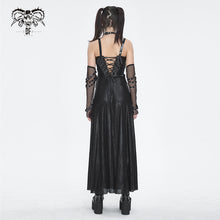 Load image into Gallery viewer, SKT189 Punk pleated glazed leather suspender dress