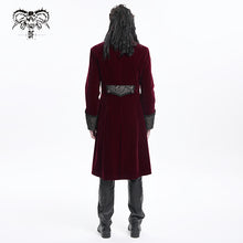 Load image into Gallery viewer, CT25402 RED Gothic faux two piece embossed dress coat