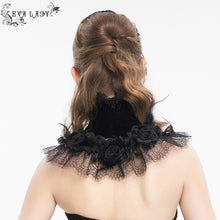 Load image into Gallery viewer, ECA013 Feather rose lace collar