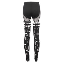Load image into Gallery viewer, PT211 Ripped Knit Big Hole Mesh Leggings