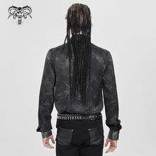 Load image into Gallery viewer, SHT145 Punk two-tone random pattern shirt with 3D pocket