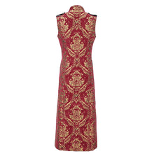 Load image into Gallery viewer, CT07403 Golden and red palace floral men long waistcoat