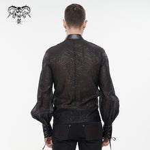 Load image into Gallery viewer, SHT085 Punk tree-grain see-through shirt