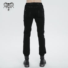 Load image into Gallery viewer, PT213 Hand-painted twill cutout torn distressed men's trousers
