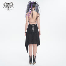 Load image into Gallery viewer, SKT167 metal chain broken hole backless halter dress