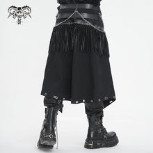 Load image into Gallery viewer, SKT204 Punk tasseled leather men kilt