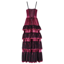 Load image into Gallery viewer, SKT22402 red party Gothic long suspender dress