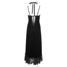 Load image into Gallery viewer, ESKT04301 Velvet halterneck strappy dress