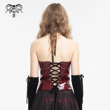Load image into Gallery viewer, CST00602 Red patent leather strappy corset