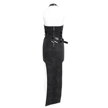 Load image into Gallery viewer, SKT215 Punk V-neck halter neck stretchy knit twill dress