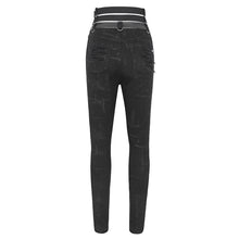 Load image into Gallery viewer, PT221 adjustable buckle waistband ripped women's pants