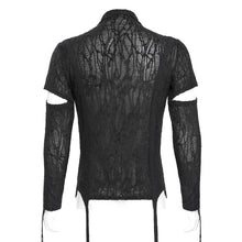 Load image into Gallery viewer, TT294 Punk turtleneck tree branch pattern T-shirt