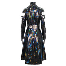 Load image into Gallery viewer, CT210 Patent leather strappy zipper long coat
