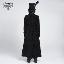 Load image into Gallery viewer, CT26201 Black Gothic paisley jacquard fleece long coat