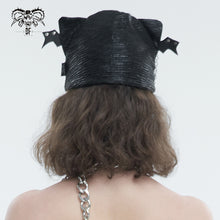 Load image into Gallery viewer, AS146 Computer wavy  pattern cat ear hat with chain