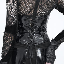 Load image into Gallery viewer, AS312 Punk-style patent leather belt with embossed detailing