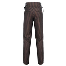 Load image into Gallery viewer, PT24802 COFFEE Steampunk striped suit trousers