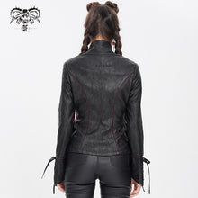 Load image into Gallery viewer, CT26301 Pleated Faux Leather Punk Jacket