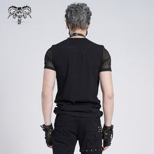 Load image into Gallery viewer, TT060 everyday summer men partition diamond mesh T-shirt