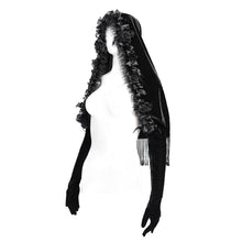 Load image into Gallery viewer, EAS031 Gothic hooded shawl with long gloves