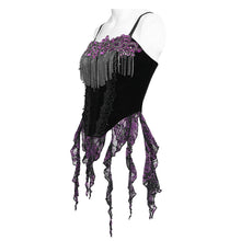 Load image into Gallery viewer, ECST01402 Gothic Corset with Long Beaded Tassels at the Bust