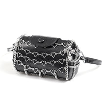 Load image into Gallery viewer, AS218 Punk Heart-shaped  Chain Crossbody cylinder bag
