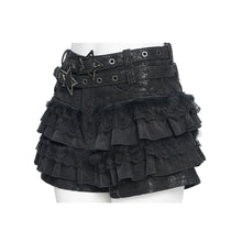 Load image into Gallery viewer, PT294 Punk Snake-Print Faux Leather Micro-Shorts with Flared Hem