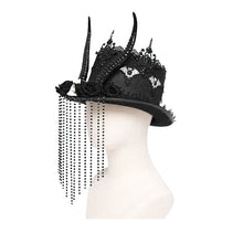 Load image into Gallery viewer, EAS037 Small chain tassel skull horn hat