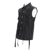 Load image into Gallery viewer, WT088 Punk ripped woven vest