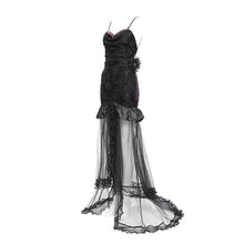 Load image into Gallery viewer, ESKT072 Sequined embroidered mesh suspender trailing dress