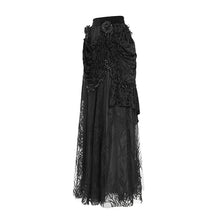 Load image into Gallery viewer, ESKT06701 black branch mesh gothic skirt