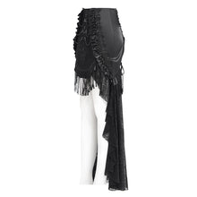 Load image into Gallery viewer, ESKT060 Rose mesh Tassels Gothic Skirt