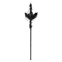 Load image into Gallery viewer, EAS045 Gothic Wood-Grain Cross Chain Decorative Winged Scepter