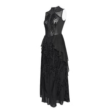 Load image into Gallery viewer, SKT246 Flocked Circuit Board Print Mesh Cyber Dress