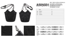 Load image into Gallery viewer, AS09501 black Gothic chain shoulder bag