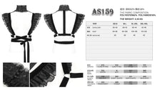 Load image into Gallery viewer, AS159 Shoulder ruffled lace-up maid body harness