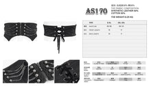 Load image into Gallery viewer, AS170 Gothic lace up belt with chain