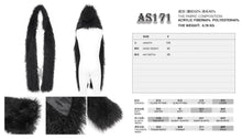 Load image into Gallery viewer, AS171 Dark wool hooded scarf