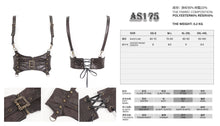 Load image into Gallery viewer, AS175 Punk brown imitation textured leather women corset