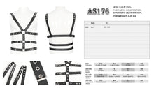 Load image into Gallery viewer, AS176 punk metallic men body harness